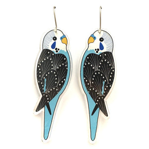 Smyle Designs - Blue Budgie Earrings Earrings