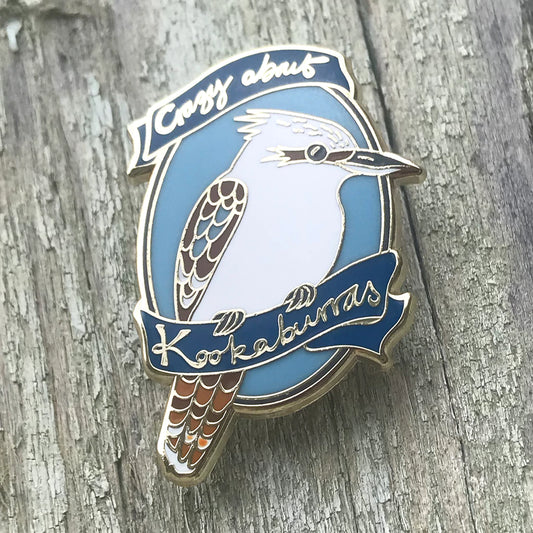 Bridget Farmer - Lapel Pin - Crazy about kookaburras