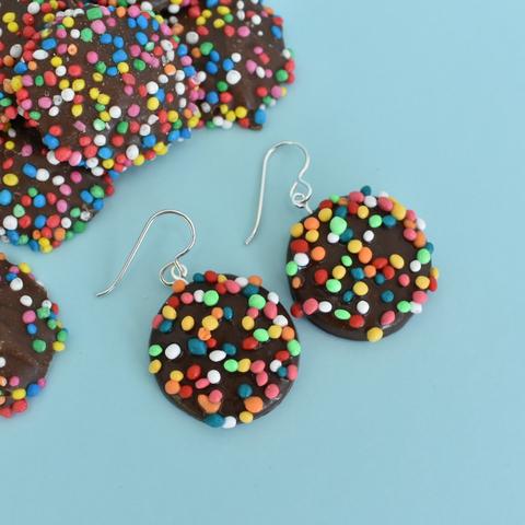 Saturday Lollipop - food earrings - Freckle Dangly Earrings