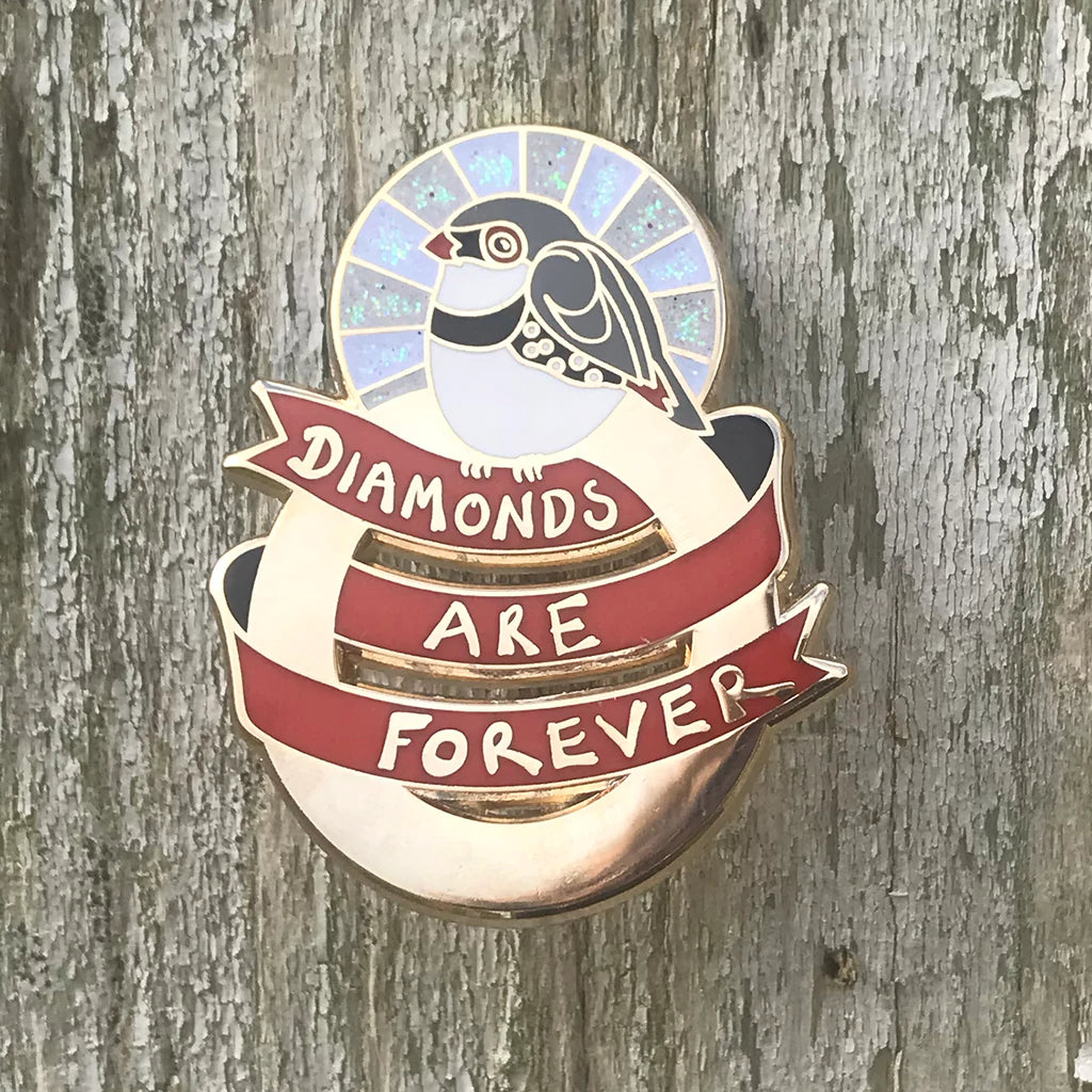 Bridget Farmer - Lapel Pin - Diamonds are forever