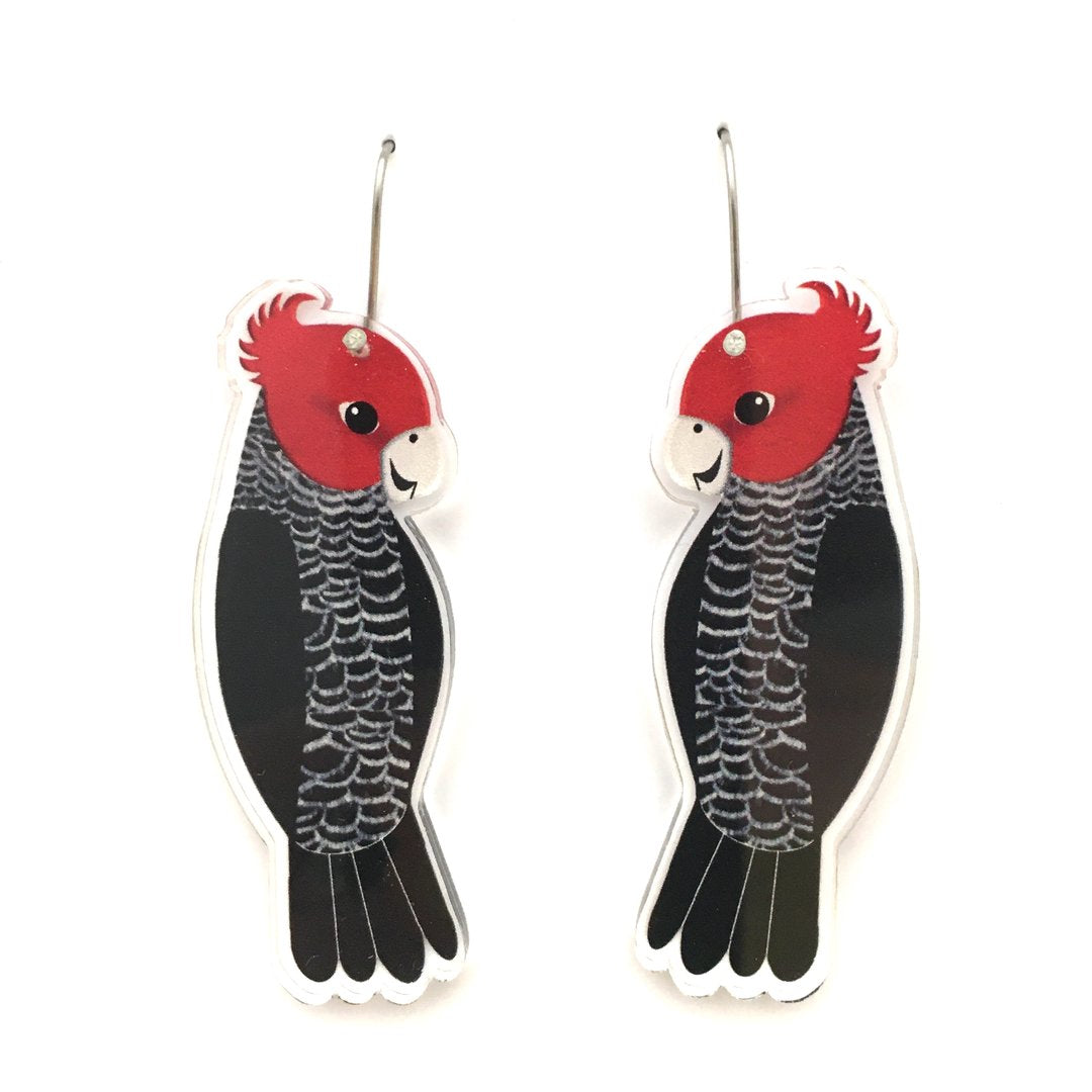 Smyle Designs - Gang Gang Cockatoo Earrings