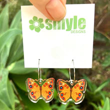 Smyle Designs - Brown butterfly hoop Earrings