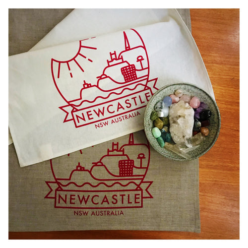 Newcastle© Tea towel by Anorak® (in white or flax) *Second edition with NCC Admin Building*