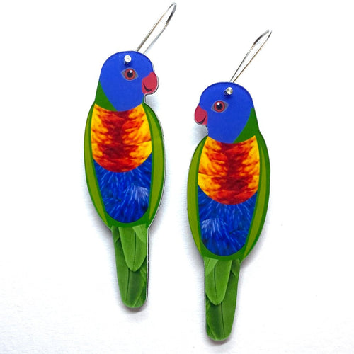Smyle Designs - Rainbow Lorikeet Earrings