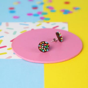 Saturday Lollipop - food earrings - mini freckles!
