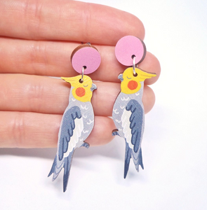 Pixie Nut & Co - Cockatiel earrings