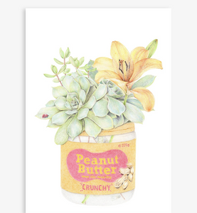 Peanut Butter and Succulents A4 Art print by Carmen Hui