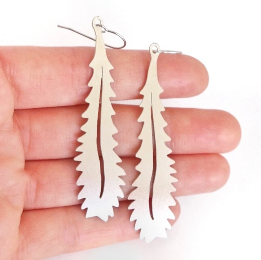 Pixie Nut & Co - STAINLESS STEEL BANKSIA LEAF EARRINGS