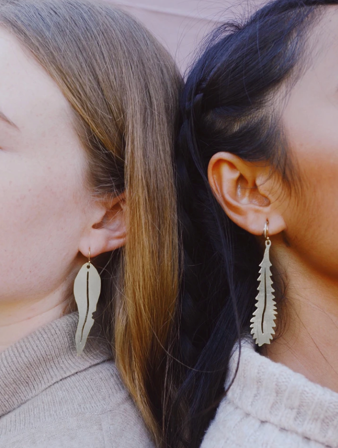 Pixie Nut & Co - STAINLESS STEEL BANKSIA LEAF EARRINGS