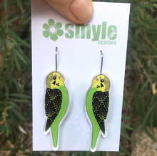 Smyle Designs - Green Budgie Earrings Earrings