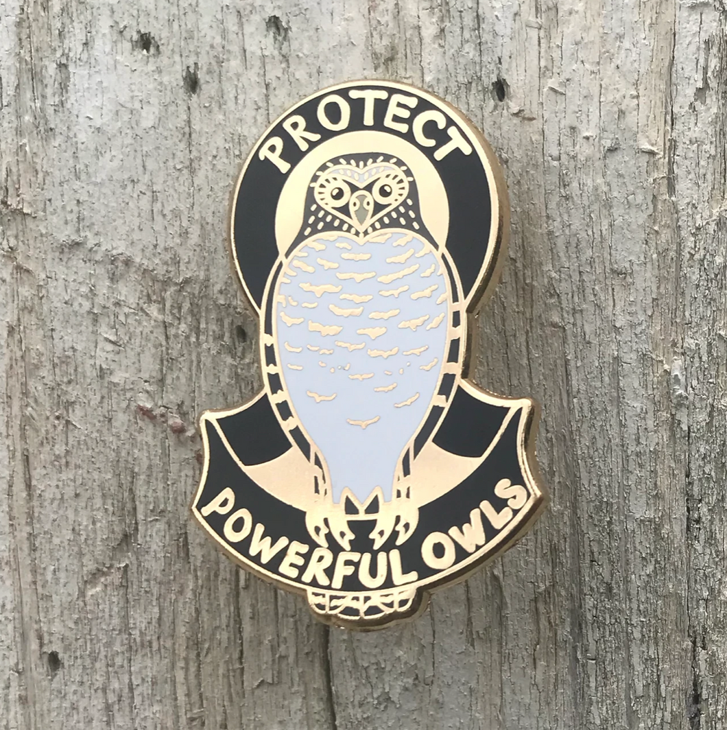 Bridget Farmer - Lapel Pin - Protect Powerful Owls