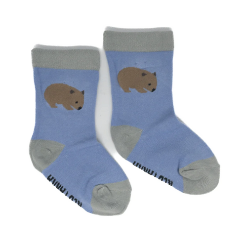 Red Parka Socks: Wombat BABY socks