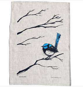Bridget Farmer - Tea Towel, Superb Fairy Wren