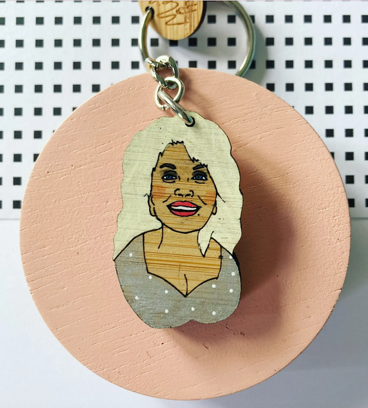 Milk Thieves - KEYRING: DOLLY PARTON -SILVER