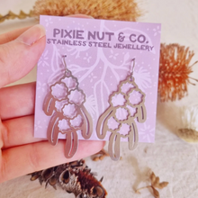 Pixie Nut & Co - STAINLESS STEEL WATTLE EARRINGS