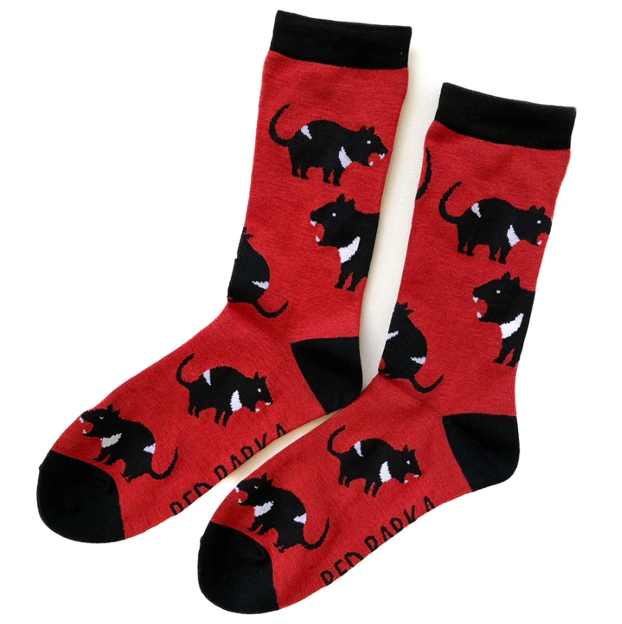 Red Parka Socks: Red Devils