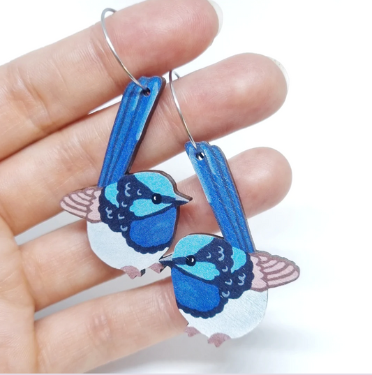 PIxie Nut & Co - SUPERB FAIRYWREN EARRINGS