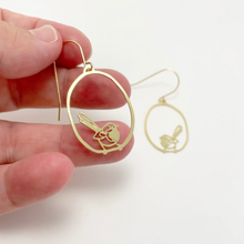 DENZ Mini Fairy wren dangles in gold or silver - you choose!