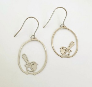 DENZ Mini Fairy wren dangles in gold or silver - you choose!