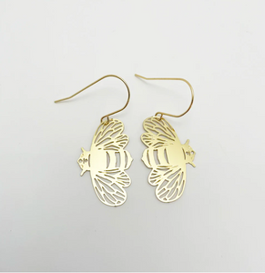 DENZ Mini Bee dangles in gold