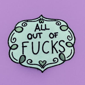 Jubly Umph - All Out Of F***s Embroidered Patch
