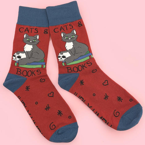 Jubly Umph Cats And Books Socks
