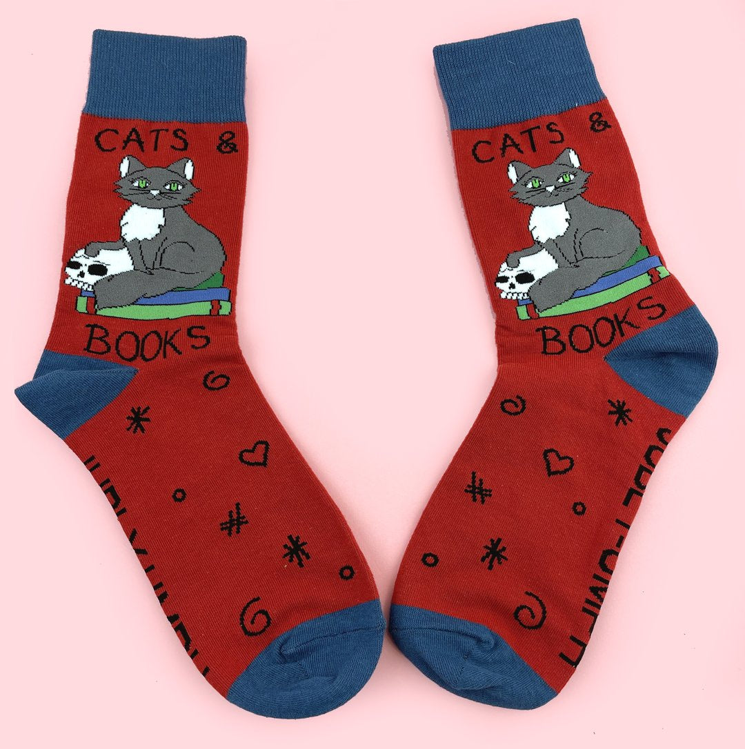 Jubly Umph Cats And Books Socks