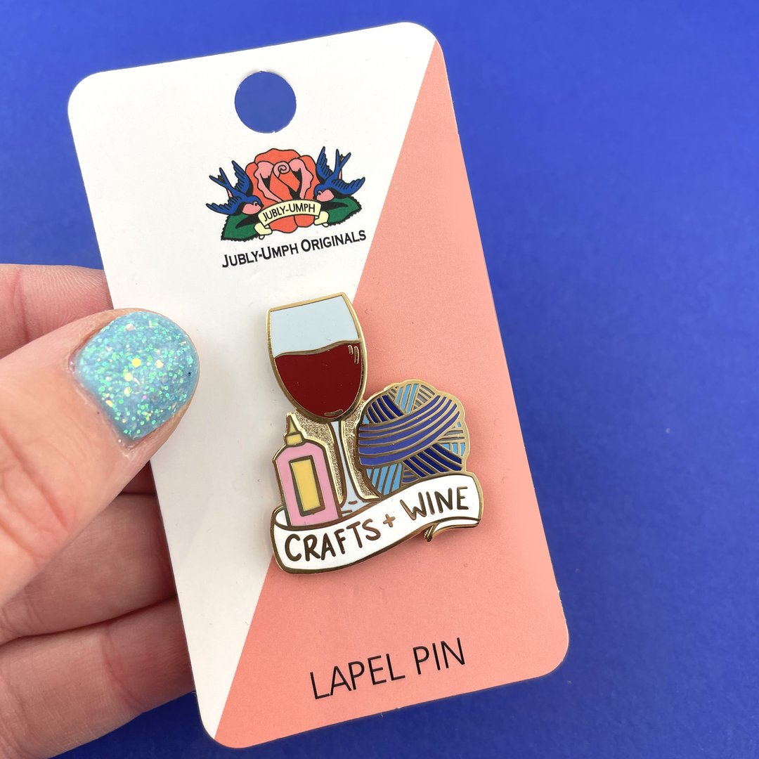 Jubly Umph -  Crafts and wine Lapel Pin