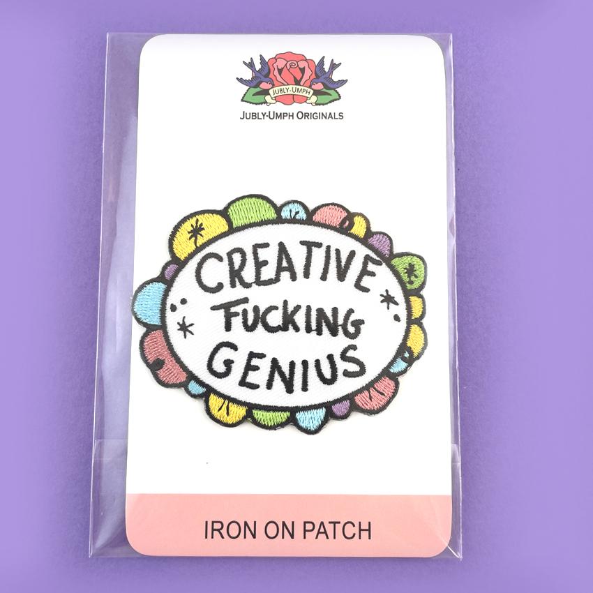 Jubly Umph - Creative F***ing Genius Embroidered Patch