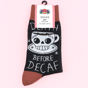 Jubly Umph Death Before Decaf Socks