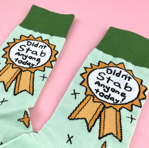 Jubly Umph Didn't Stab Anyone Today Socks