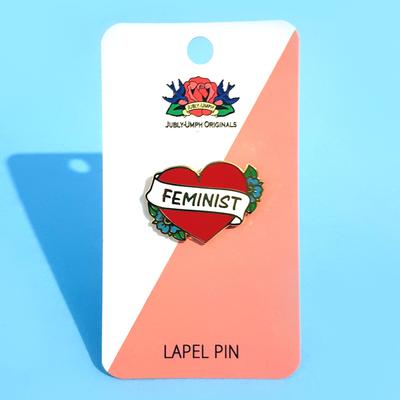 Jubly Umph - FEMINIST HEART LAPEL PIN