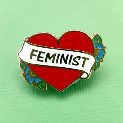 Jubly Umph - FEMINIST HEART LAPEL PIN