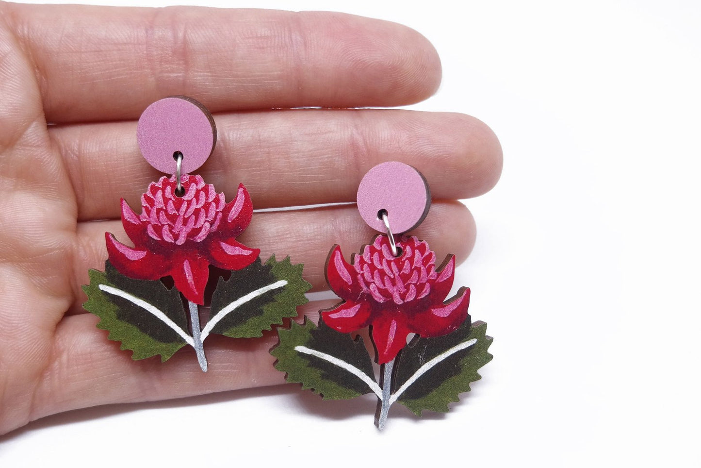 PIxie Nut & Co - Australian Waratah earrings