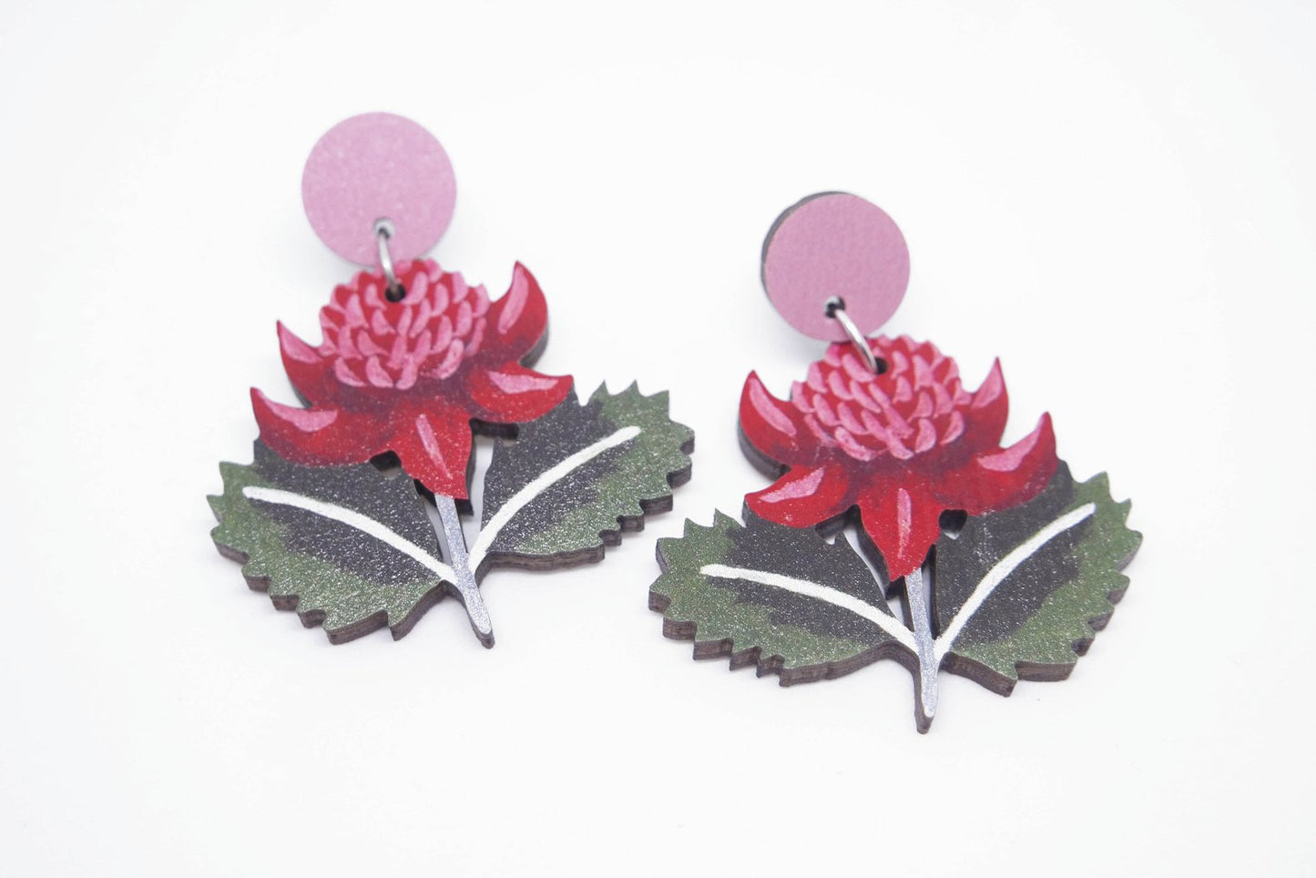 PIxie Nut & Co - Australian Waratah earrings