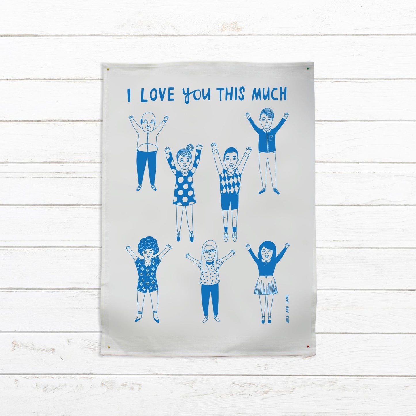 Able & Game - I Love You This Much Tea Towel