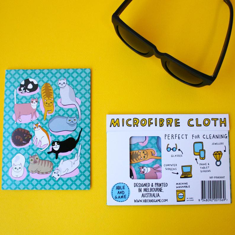 Able & Game - Microfibre Cloth/Glasses Cleaning Cloths - choose from 5 designs!