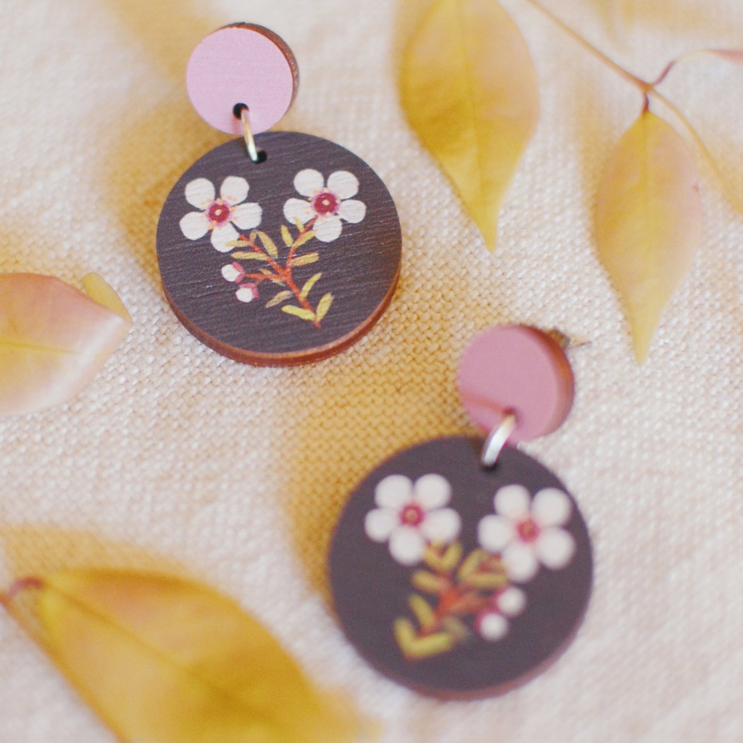 Pixie Nut & Co - Geraldton Wax earrings