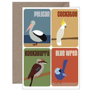 Mokoh Design - Birds Magnet Card