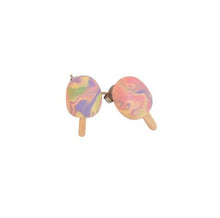 Saturday Lollipop - Food earrings - Rainbow Paddle Pop Studs