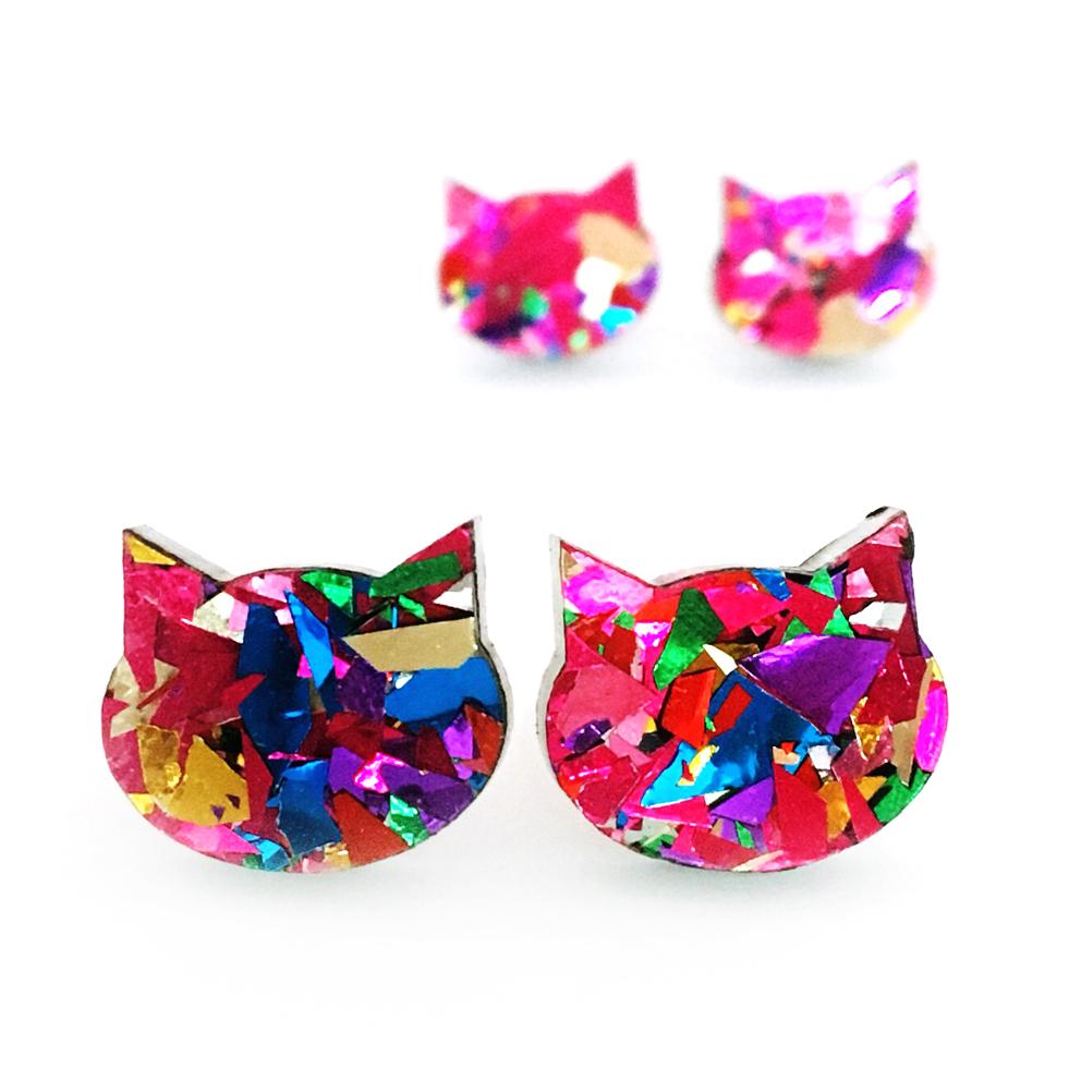 Blossom & Cat Fiesta Cat Earrings - Choose your colour & size!
