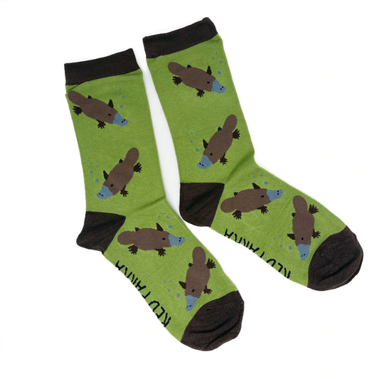 Red Parka Socks: Platypus