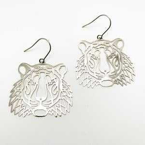 DENZ "Tiger" statement earrings  - choose from silver or gold