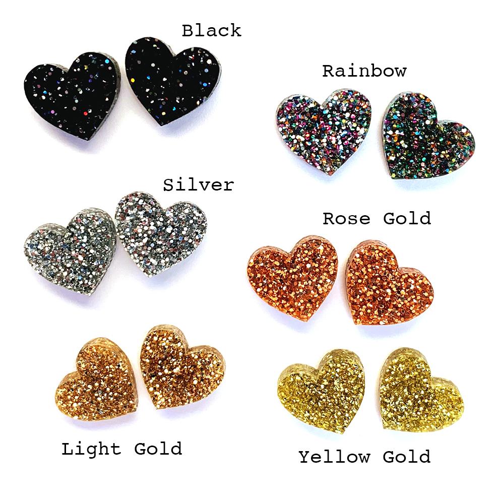 'I heart you' Stud · Choose your Colour