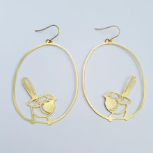 DENZ "Fairy Wren" statement earrings  - in silver or gold!